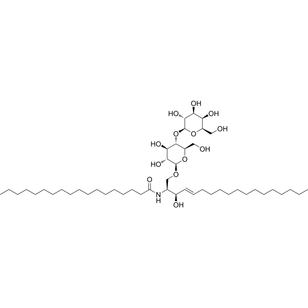 D-lactosyl-β-1,1′ N-stearoyl-D-erythro-sphingosine Chemical Structure
