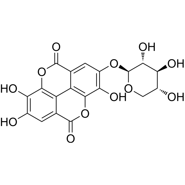 Ellagic acid 4-O-β-D-xylopyranoside Chemical Structure