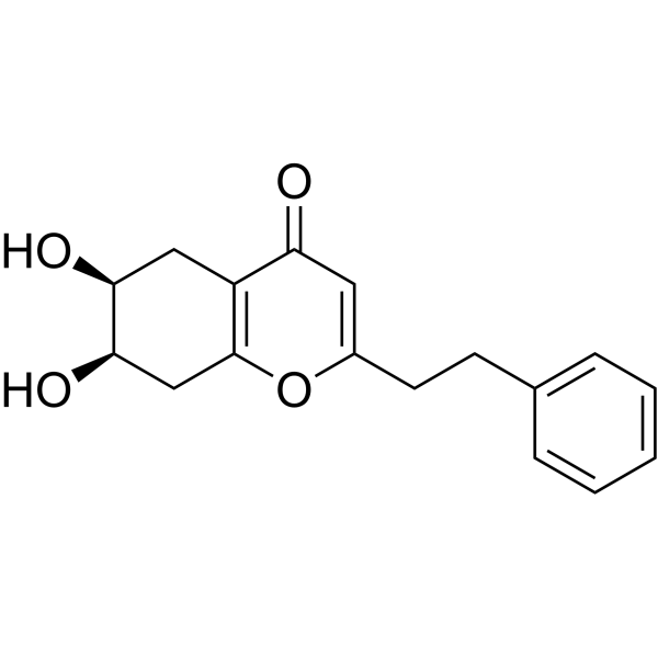6,7-Dihydroxy-2-(2-phenylethyl)-5,6,7,8-tetrahydrochromone Chemical Structure