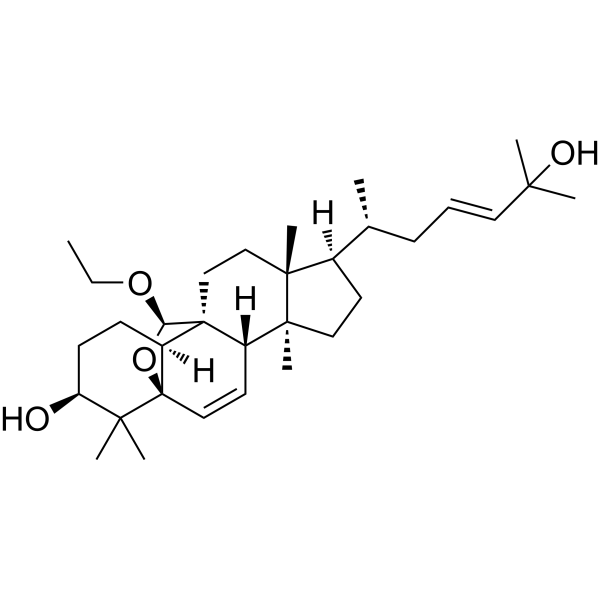 (19R,23E)-5b,19-Epoxy19-ethoxycucurbita-6,23-diene-3b,25-diol Chemical Structure