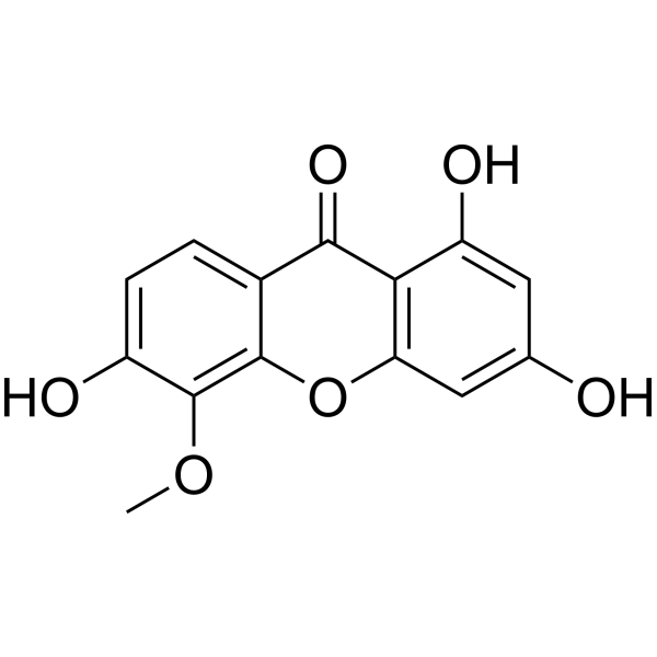 1,3,6-Trihydroxy-5-methoxyxanthone Chemical Structure