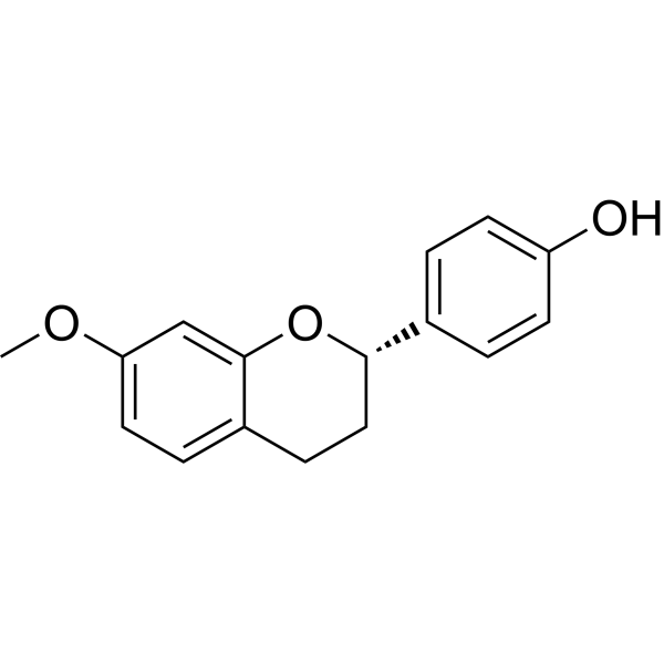 (2S)-4'-Hydroxy-7-methoxyflavan Chemical Structure