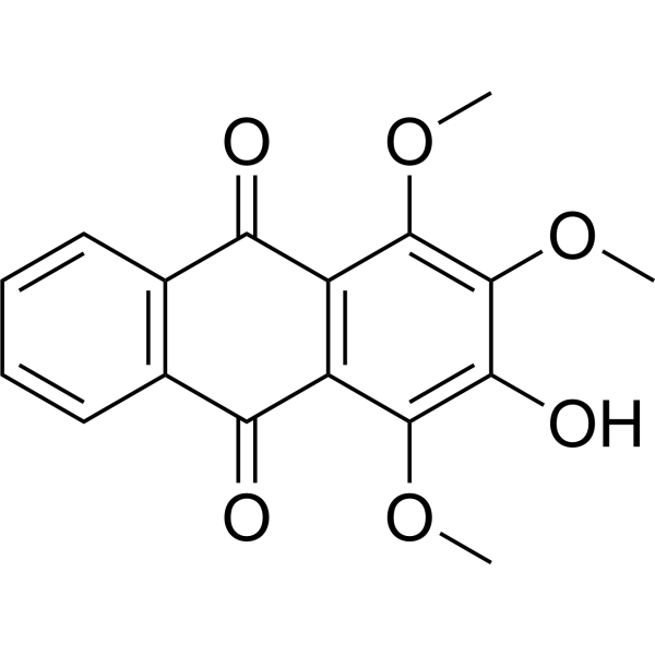 2-Hydroxy-1,3,4-trimethoxyanthraquinone Chemical Structure