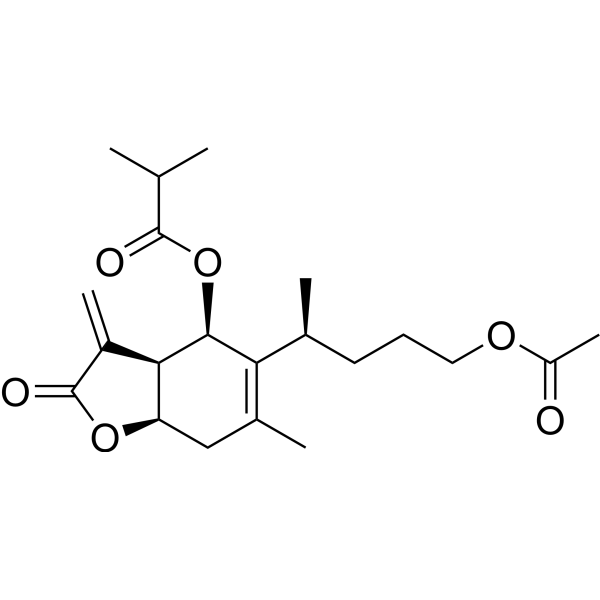 1-O-Acetyl-6beta-O-Isobutyrylbritannilactone Chemical Structure