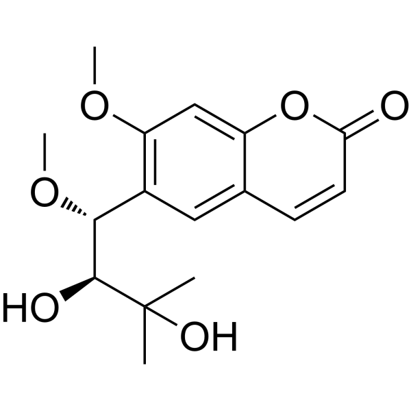 2H-1-Benzopyran-2-<em>one</em>, 6-[(1R,2S)-2,3-<em>dihydroxy</em>-1-methoxy-3-methylbutyl]-7-methoxy-