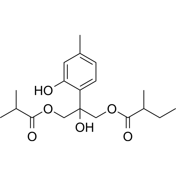 8-Hydroxy-9-isobutyryloxy-10-(2-methylbutanoyl)thymol