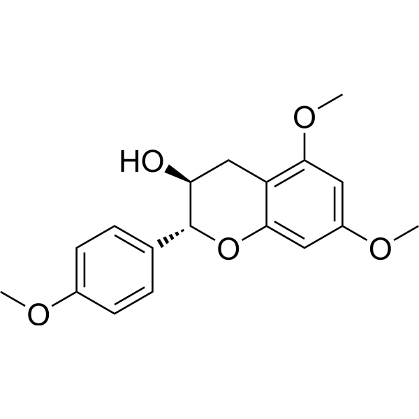 (+)-5,7,4'-Trimethoxyafzelechin Chemical Structure