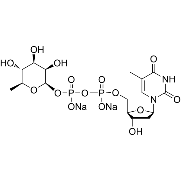 Thymidine-5'-diphosphate-L-rhamnose disodium Chemical Structure