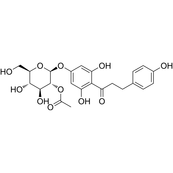 Trilobatin 2''-acetate Chemical Structure