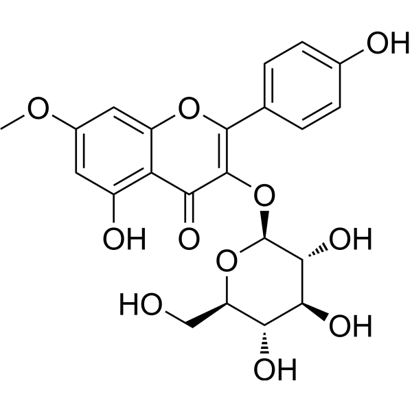Rhamnocitrin 3-glucoside Chemical Structure
