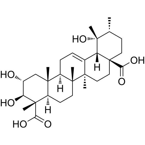 (2α,3β,4α)-2,3,19-Trihydroxyurs-12-<em>ene</em>-23,28-dioic acid