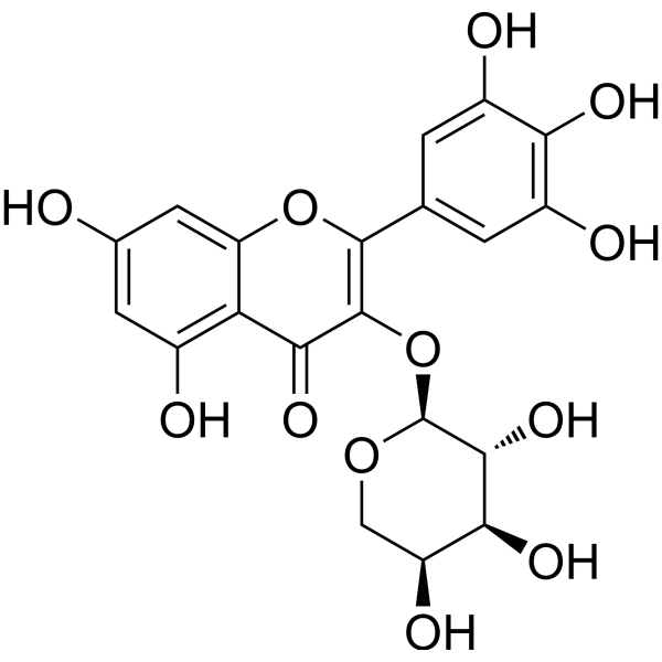Myricetin 3-O-α-L-arabinopyranoside Chemical Structure