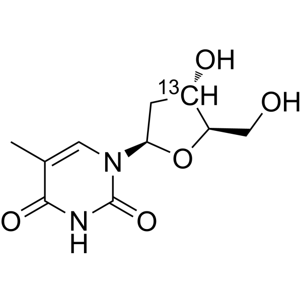 Thymidine-<sup>13</sup>C Chemical Structure
