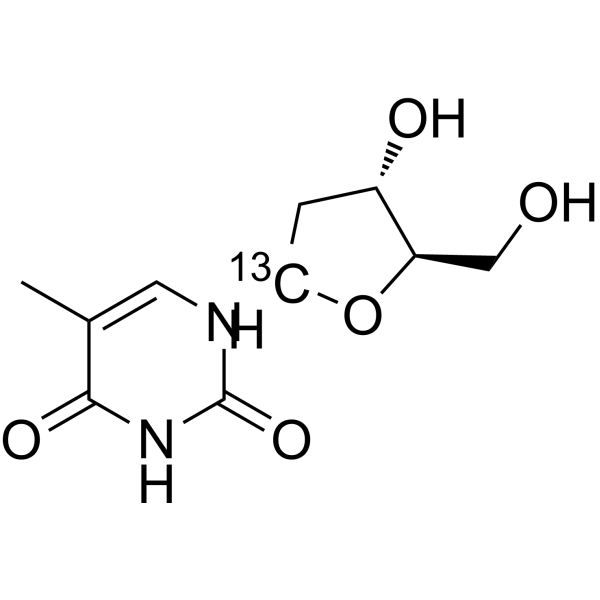 Thymidine-<sup>13</sup>C-2 Chemical Structure