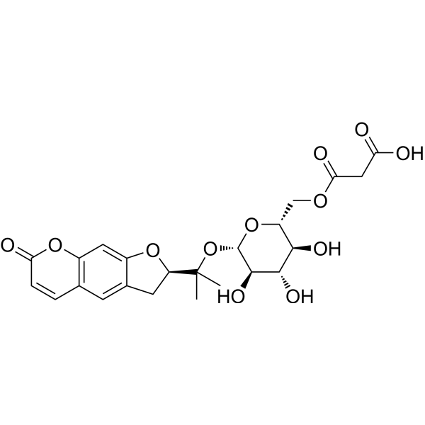 Nodakenetin-Glucose-malonic acid Chemical Structure