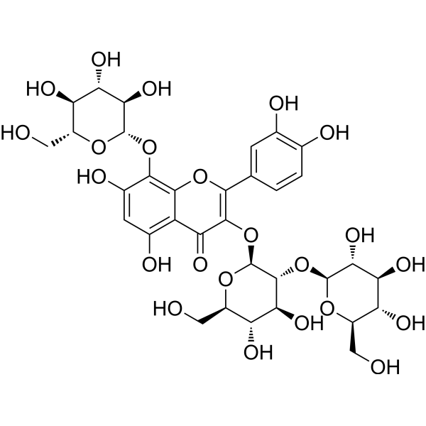 Gossypetin 3-sophoroside-8-glucoside Chemical Structure