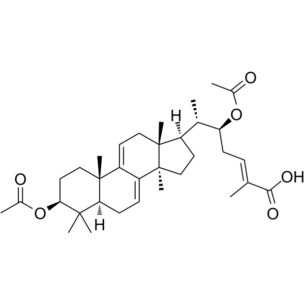 (22S,24E)-3β,22-Diacetoxylanosta-7,9(11),24-trien-26-oic acid Chemical Structure