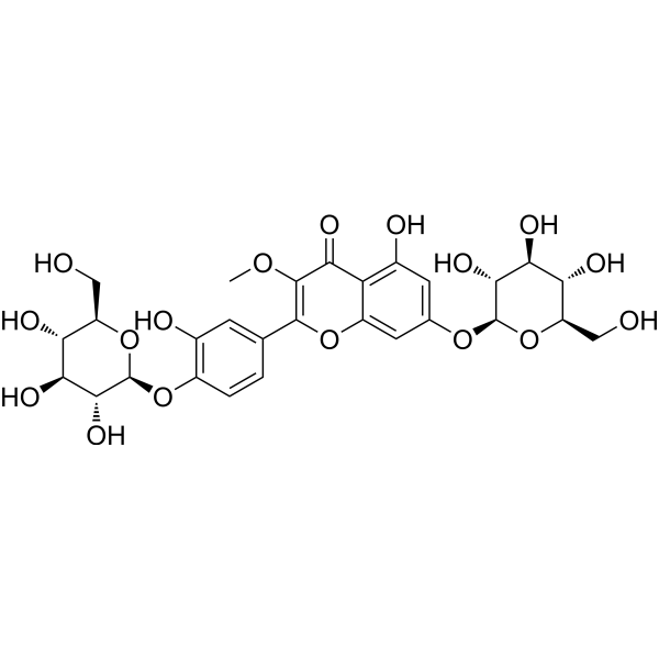 3-O-Methylquercetin 4',7-di-β-D-glucopyranoside Chemical Structure