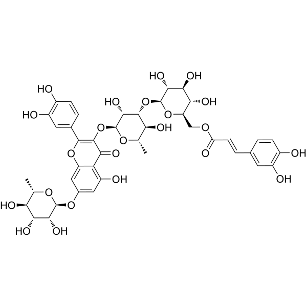 <em>Quercetin</em>-<em>3</em>-O-[(6-caffeoyl)-β-glucopyranosyl (<em>1→3</em>) α-rhamnopyranoside]-7-O-α-rhamnopyranoside