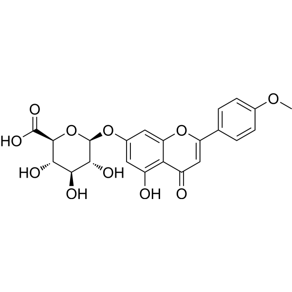 Acacetin 7-O-glucuronide Chemical Structure