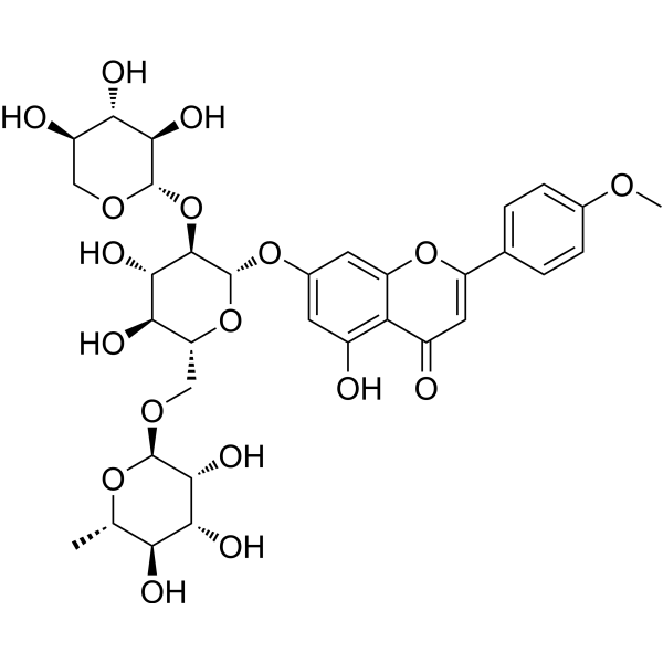 <em>Acacetin</em> 7-O-β-D-xylopyranosyl-(1→2)[α-L-rhamnopyranosyl-(1→6)]-β-D-glucopyranoside
