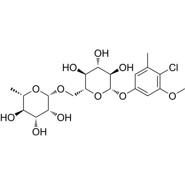 4-Chloro-3-methoxy-5-methylphenyl 6-<em>O</em>-(6-deoxy-β-<em>L</em>-mannopyranosyl)-β-D-glucopyranoside