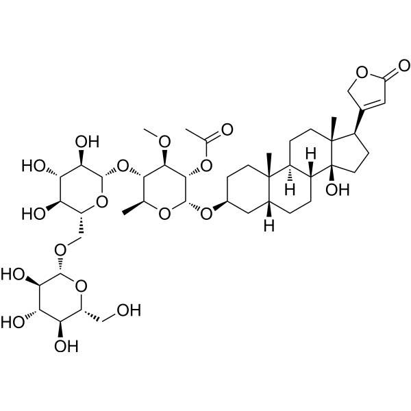 2'-epi-2'-O-Acetylthevetin B Chemical Structure