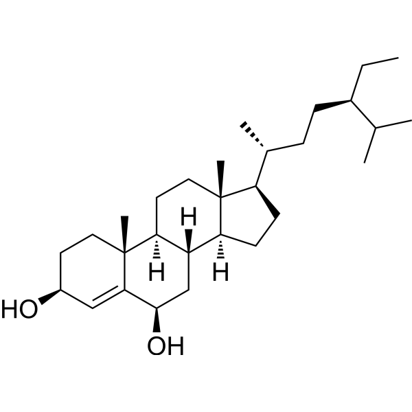Stigmast-4-ene-3β,6β-diol Chemical Structure
