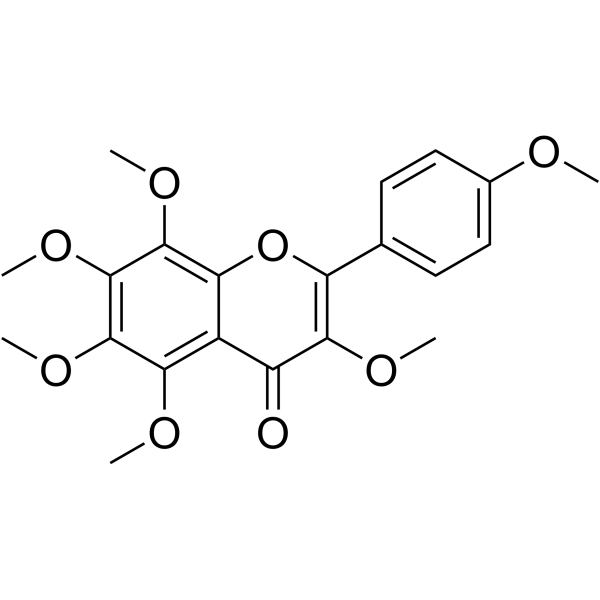 3,5,6,7,8,4'-Hexamethoxyflavone Chemical Structure
