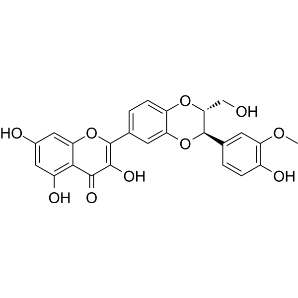 2,3-Dehydrosilybin A Chemical Structure
