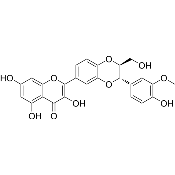 2,3-Dehydrosilybin B Chemical Structure
