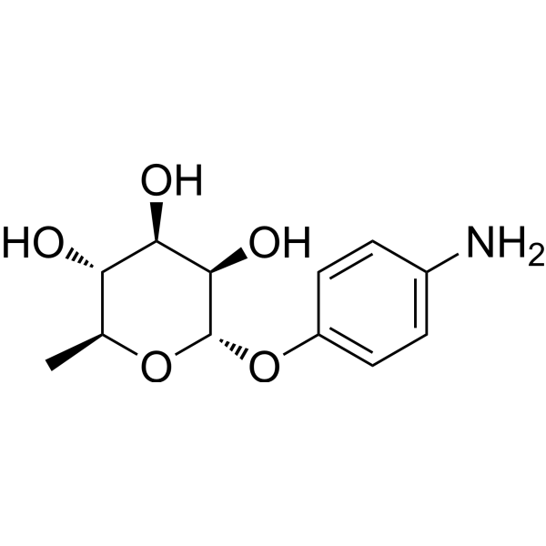 4-Aminophenyl 6-deoxy-α-L-mannopyranoside Chemical Structure