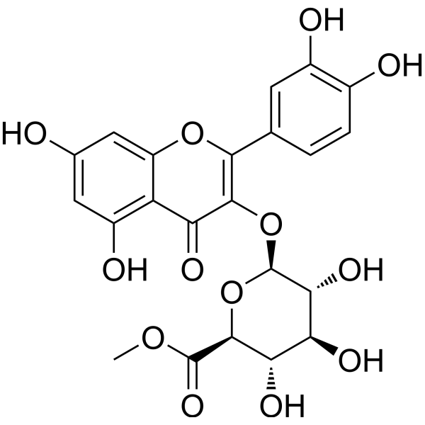 Quercetin 3-O-β-D-glucuronide-6′′-methyl ester Chemical Structure