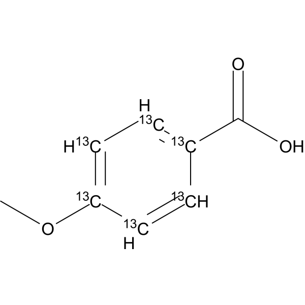 p-Anisic acid-<sup>13</sup>C<sub>6</sub> Chemical Structure
