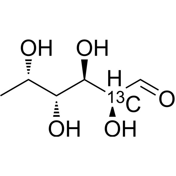 (-)-Fucose-<sup>13</sup>C-1 Chemical Structure