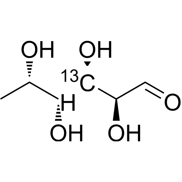 (-)-Fucose-<sup>13</sup>C-2 Chemical Structure