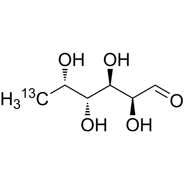 (-)-Fucose-<sup>13</sup>C-3 Chemical Structure