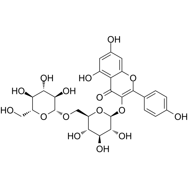 Kaempferol 3-O-gentiobioside Chemical Structure