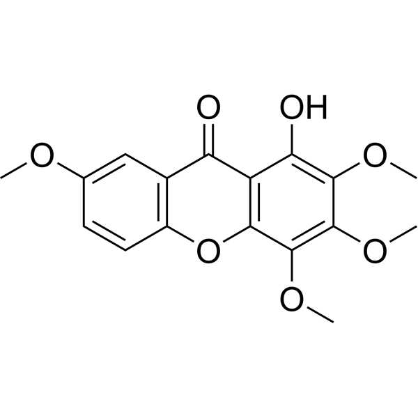 1-Hydroxy-2,3,4,7-tetramethoxyxanthone Chemical Structure