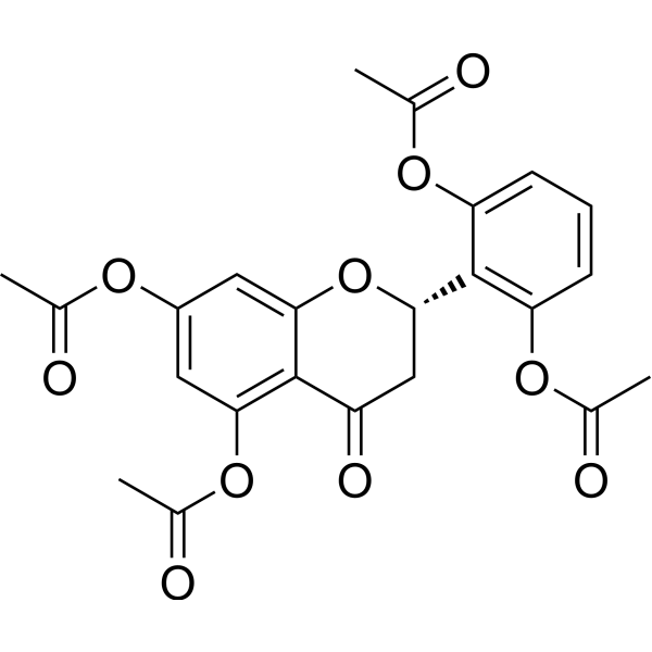 2',5,6',7-Tetraacetoxyflavanone Chemical Structure