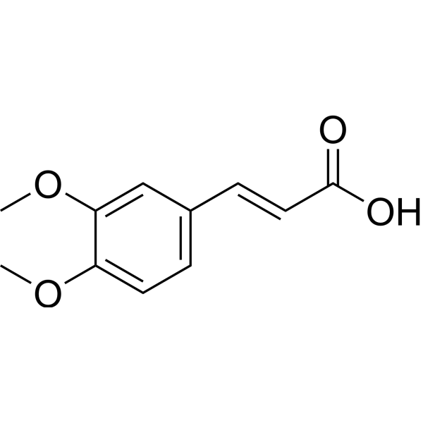 3,4-Dimethoxycinnamic acid Chemical Structure