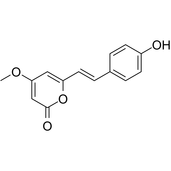 p-Hydroxy-5,6-dehydrokawain Chemical Structure