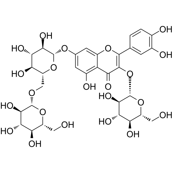 Quercetin-3-O-β-D-glucose-7-O-β-D-gentiobiosiden Chemical Structure