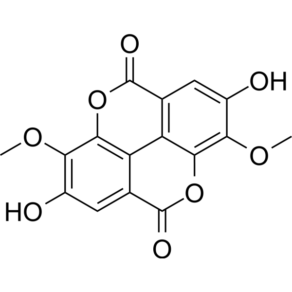 3,3'-Di-O-methylellagic acid Chemical Structure