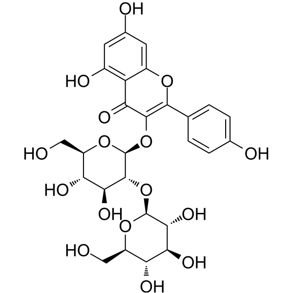 Kaempferol 3-O-sophoroside Chemical Structure