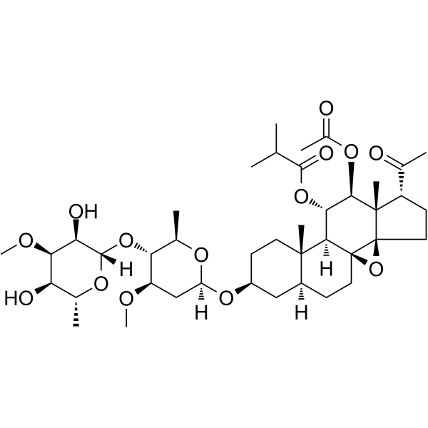 3-<em>O</em>-beta-Allopyranosyl-(1->4)-beta-oleandropyranosyl-11-<em>O</em>-isobutyryl-12-<em>O</em>-acetyltenacigenin B