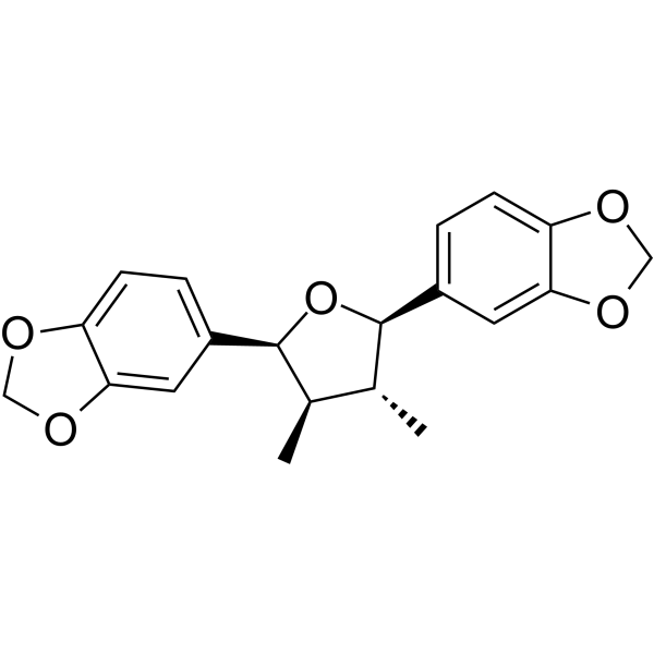 rel-(8R,8'R)-Dimethyl-(7S,7'R)-bis(3,4-methylenedioxyphenyl)tetrahydro-furan Chemical Structure