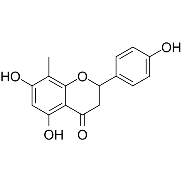 5,7,4'-Trihydroxy-8-Methylflavanone Chemical Structure