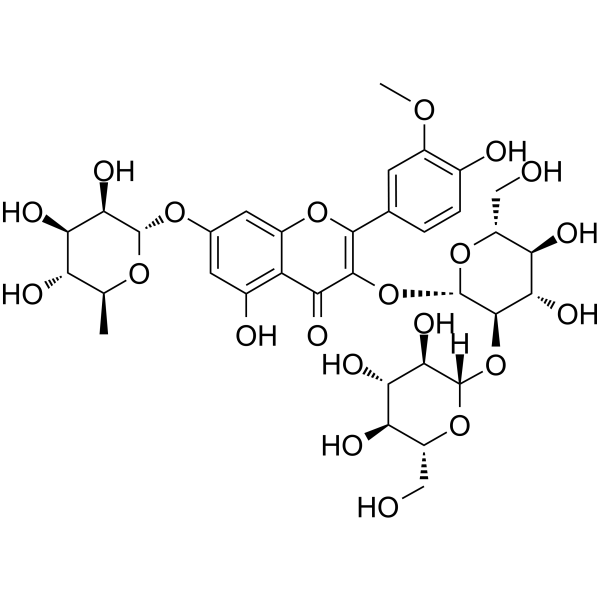 Isorhamnetin-3-O-sophoroside-7-O-rhamnoside Chemical Structure