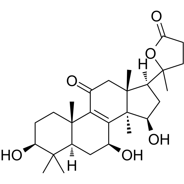 3β,7β,15β-Trihydroxy-<em>11</em>-oxo-lanosta-8-en-24→20 lactone